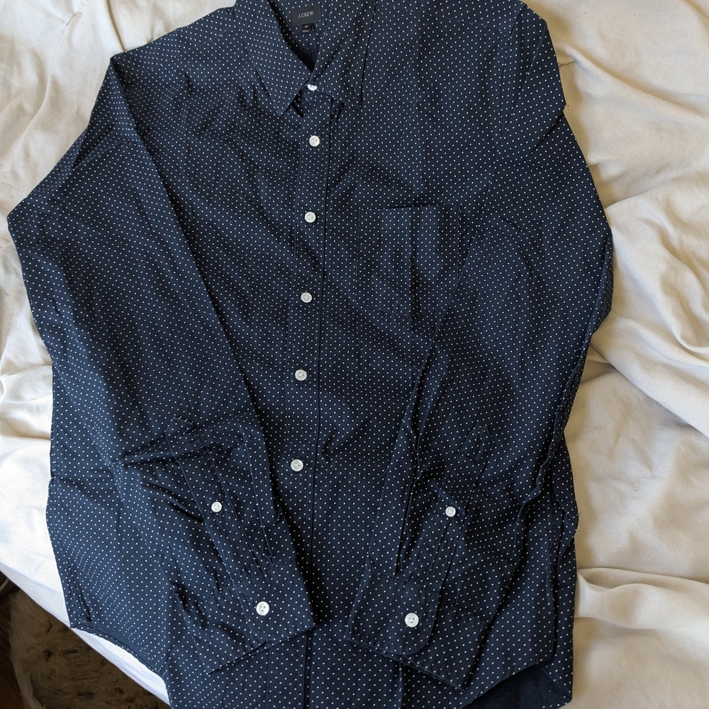 Men's Navy Polka Dot Shirt